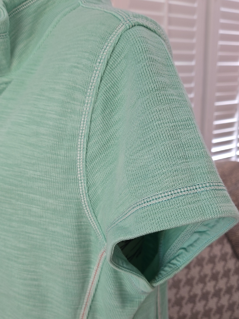 Tommy Bahama Mint Green Short Sleeve Zip-Front Tunic - Picture 4 of 10